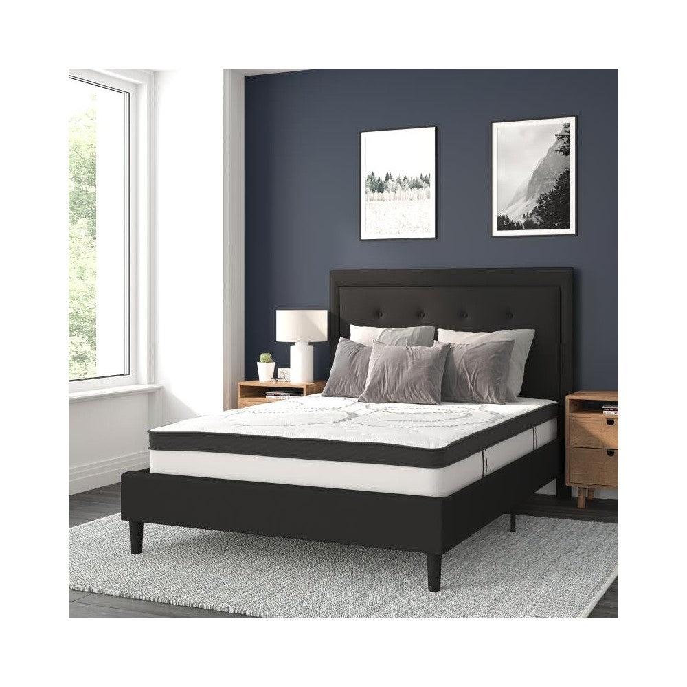 Flash Furniture Roxbury Full Platform Bed Set-Black SL-BM10-22-GG