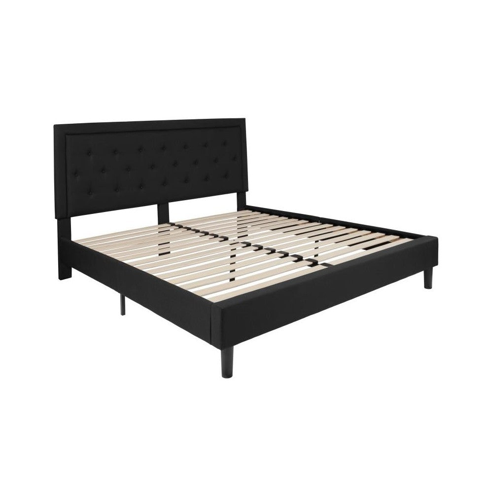 Flash Furniture Roxbury King Platform Bed Set-Black SL-BM10-24-GG