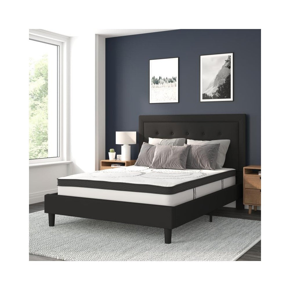 Flash Furniture Roxbury Queen Platform Bed Set-Black SL-BM10-23-GG
