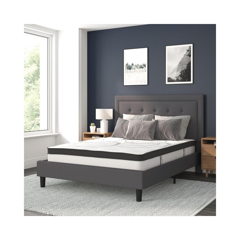 Flash Furniture Roxbury Queen Platform Bed Set-Gray SL-BM10-31-GG