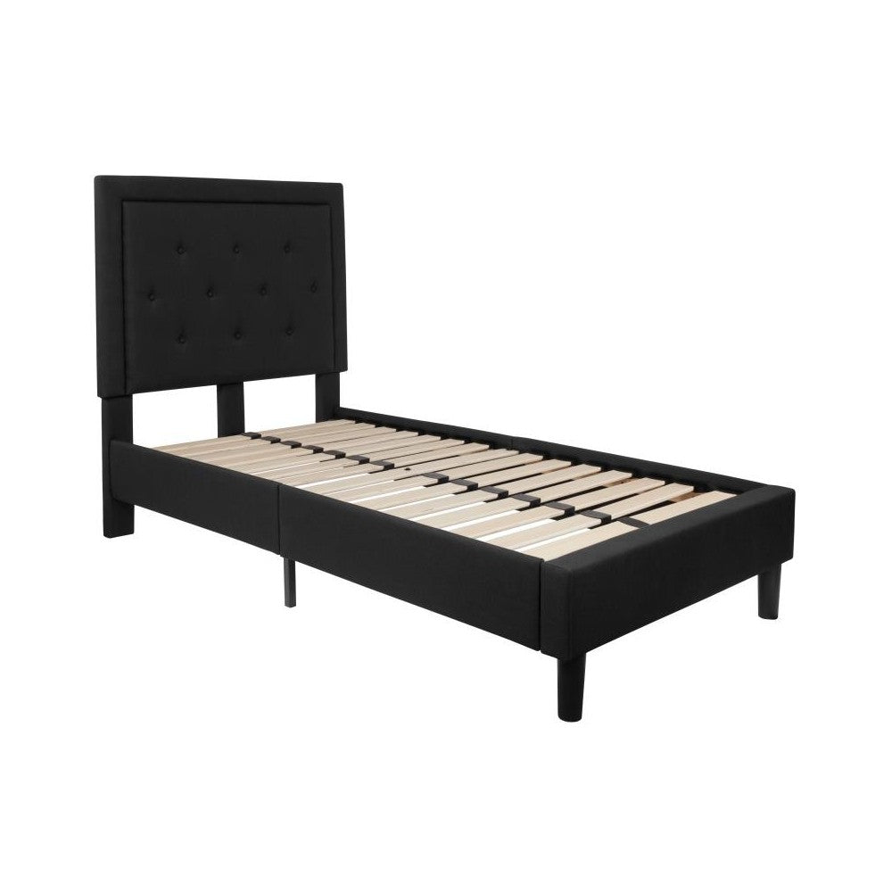 Flash Furniture Roxbury Twin Platform Bed Set-Black SL-BM10-21-GG