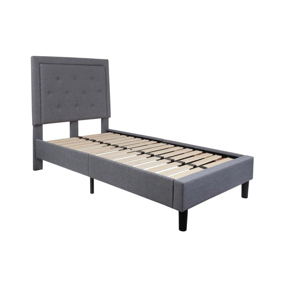Flash Furniture Roxbury Twin Platform Bed Set-Gray SL-BM10-25-GG