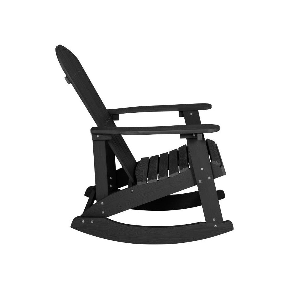 Flash Furniture Savannah 2 Pack Black Resin Rockers JJ-C14705-BK-2-GG