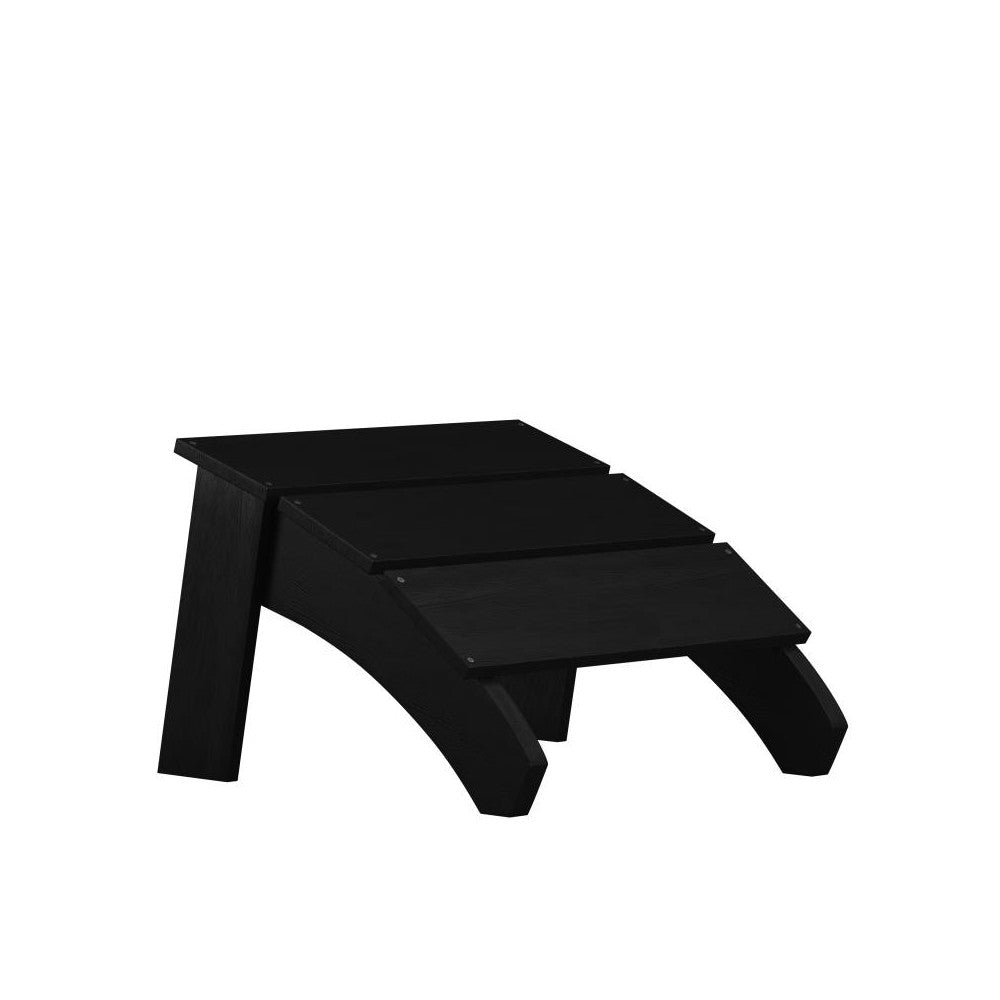 Flash Furniture Sawyer Black Adirondack Footrest JJ-C14309-BK-GG