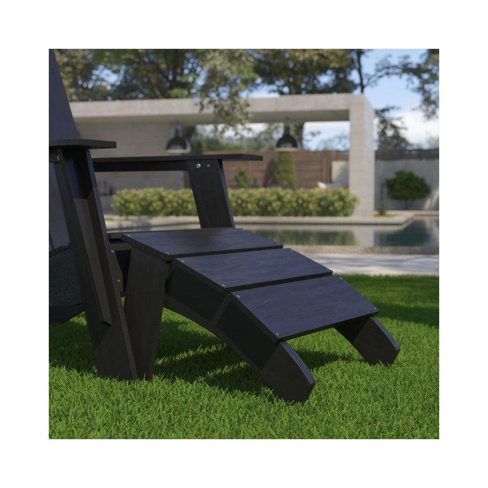 Flash Furniture Sawyer Black Adirondack Footrest JJ-C14309-BK-GG