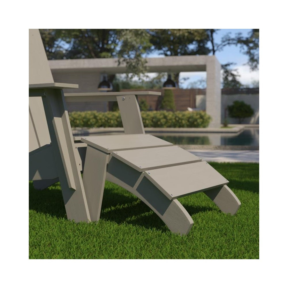 Flash Furniture Sawyer Gray Adirondack Footrest JJ-C14309-GY-GG