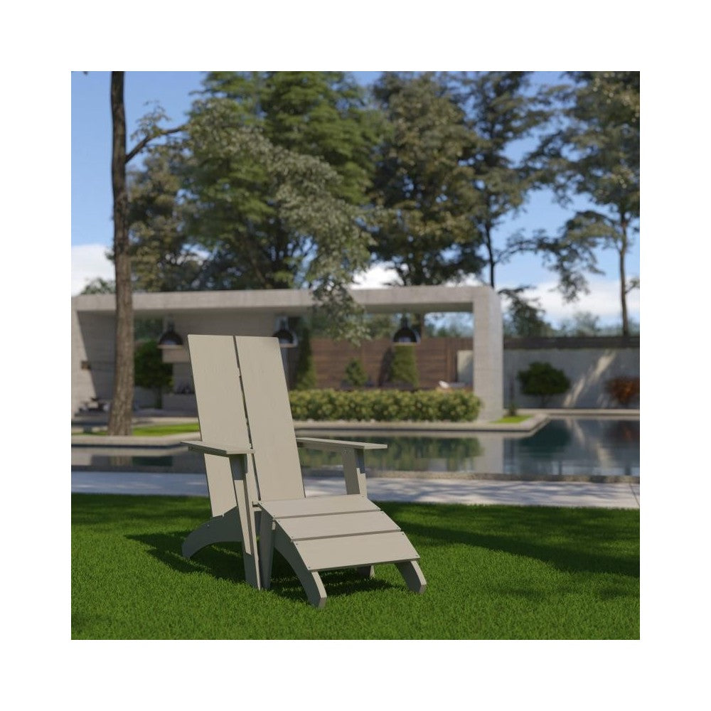Flash Furniture Sawyer Gray Chair & Ottoman Set JJ-C14509-14309-GY-GG