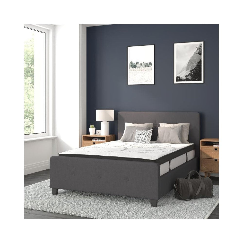 Flash Furniture Tribeca Full Platform Bed Set-Gray HG-BM10-30-GG