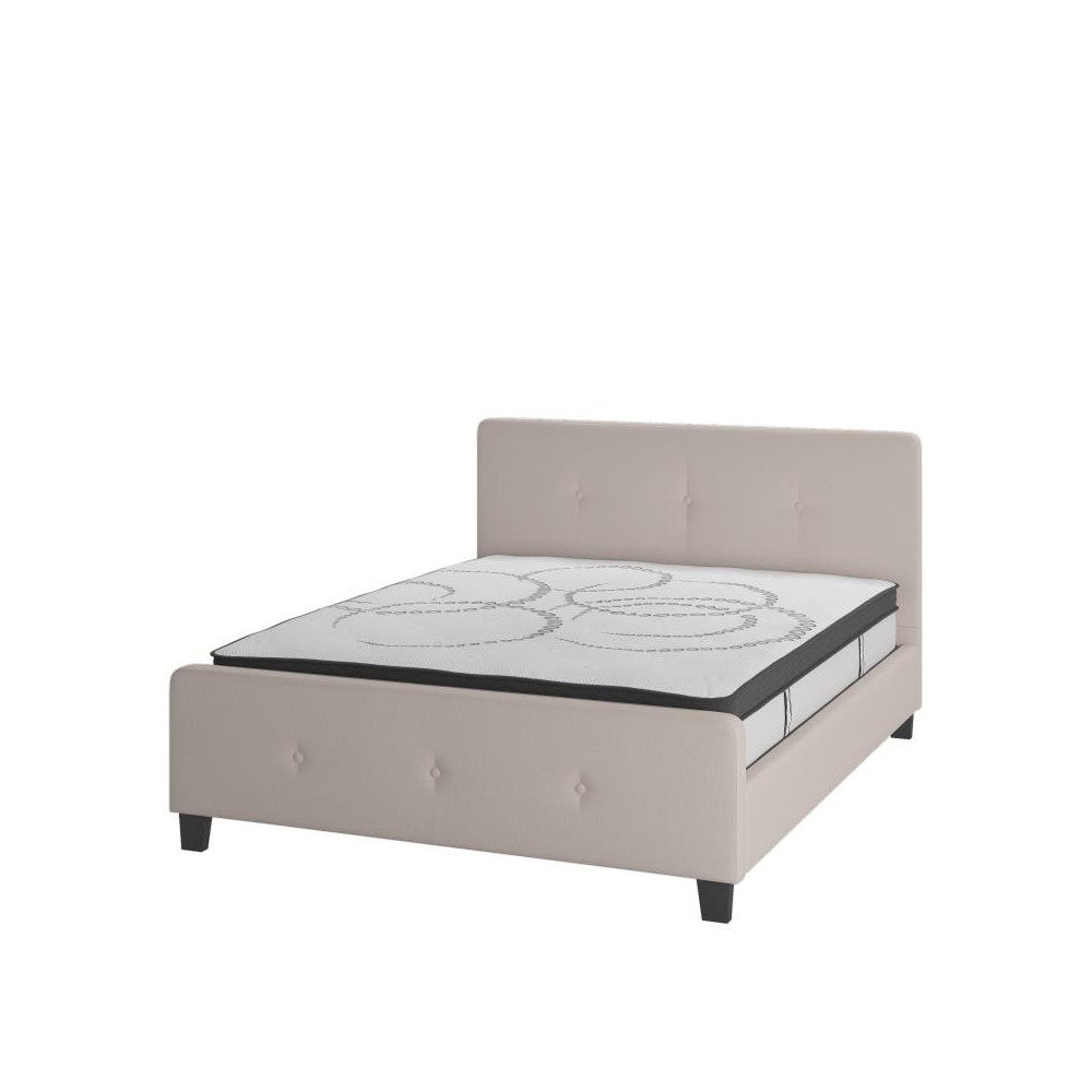 Flash Furniture Tribeca Queen Platform Bed Set-Beige HG-BM10-19-GG