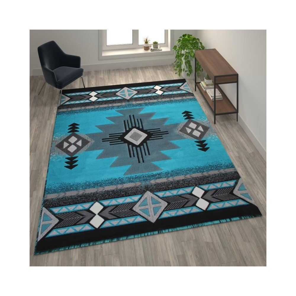 Flash Furniture Turquoise Rug ACD-RGC318-810-TQ-GG