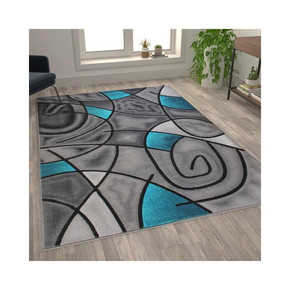 Flash Furniture Turquoise Rug ACD-RGTRZ860-69-TQ-GG