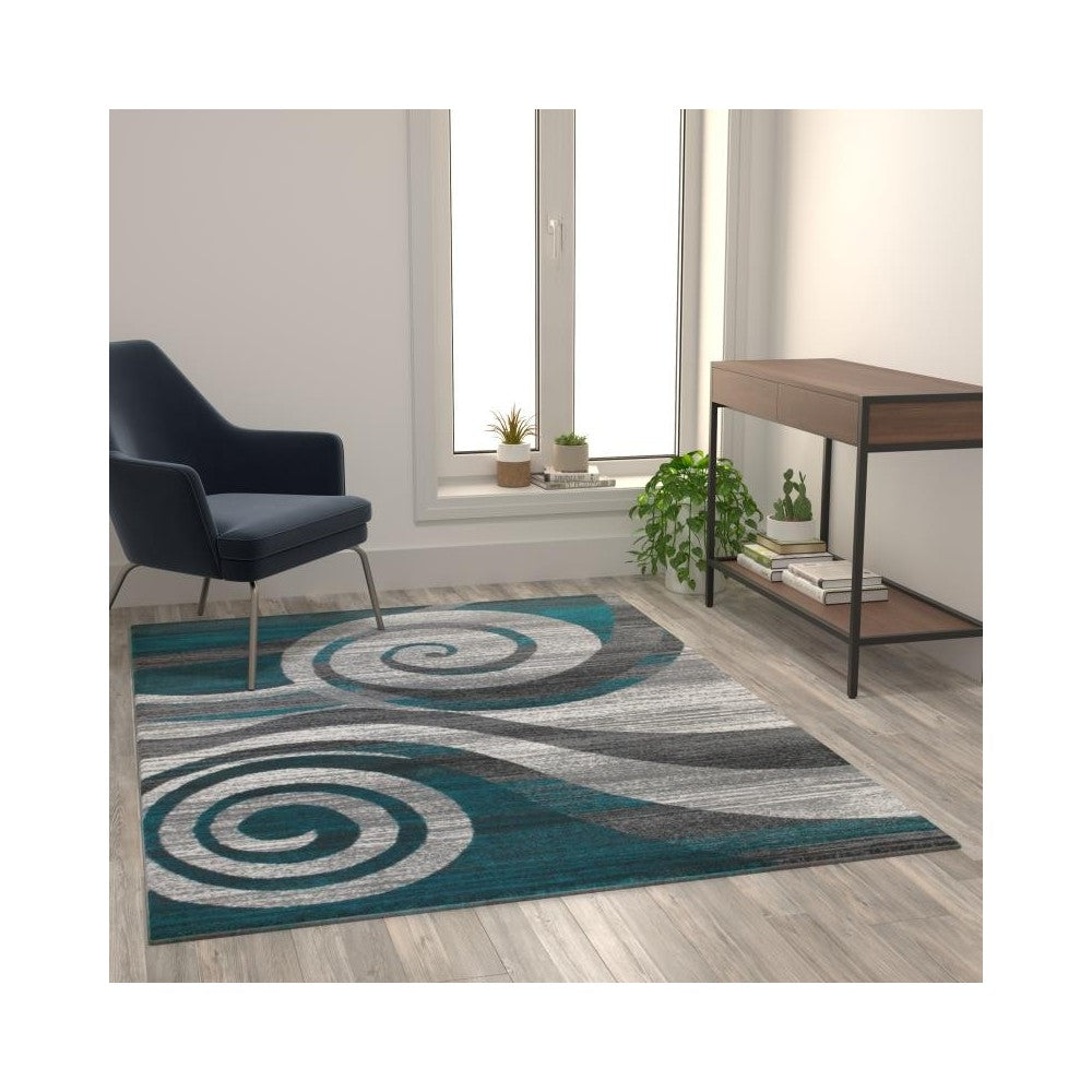 Flash Furniture Turquoise Rug OKR-RG1103-57-TQ-GG