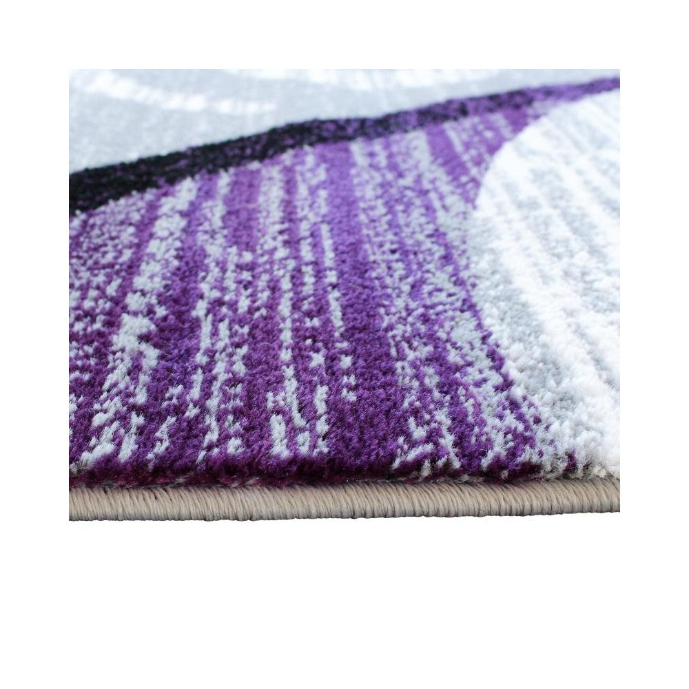 Flash Furniture Valli Collection Purple 5x7 Modern Area Rug OKR-RG1100-57-PU-GG
