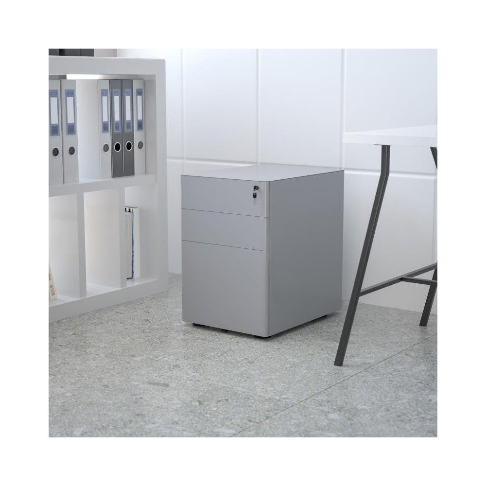 Flash Furniture Warner 3-Drawer Filing Cabinet-Gray HZ-CHPL-01-GRY-GG
