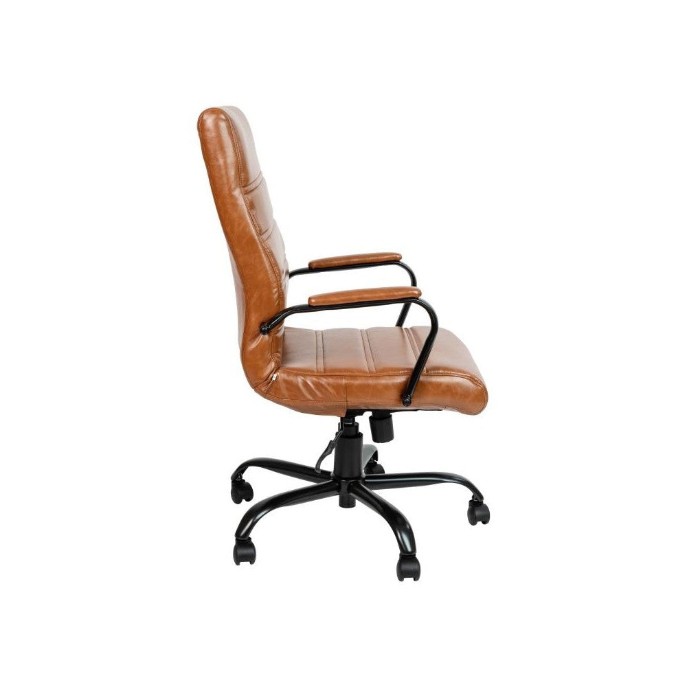 Flash Furniture Whitney Brown High Back Leather Chair GO-2286H-BR-BK-GG