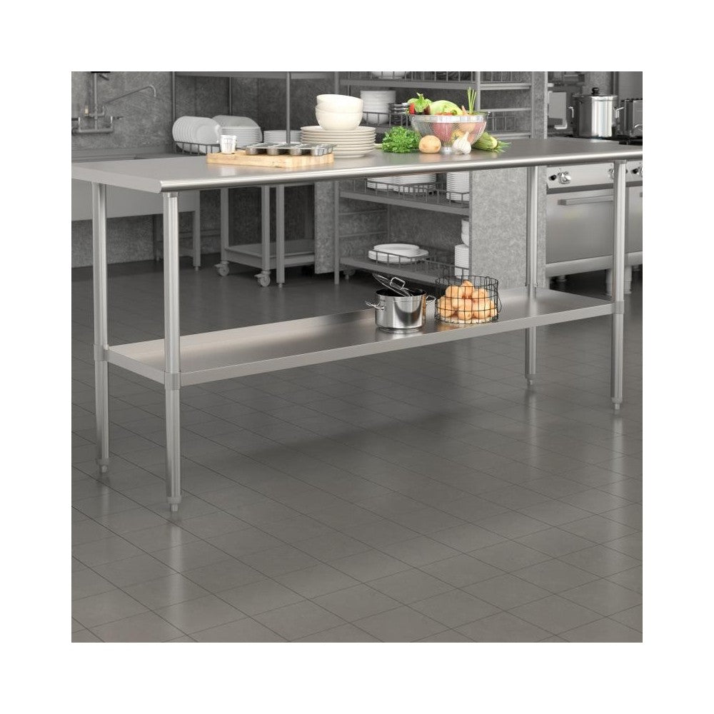 Flash Furniture Woodford Galvanized Work Table Shelf NH-GU-3072-GG