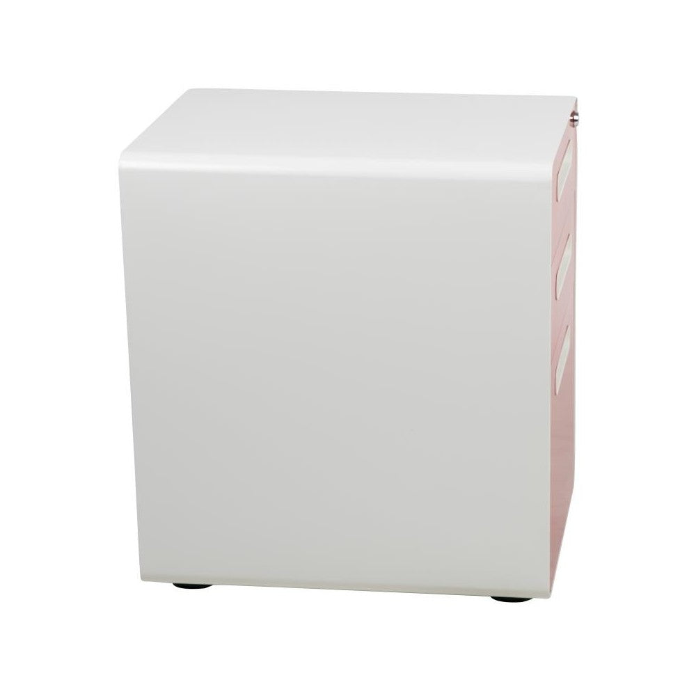 Flash Furniture Wren Drawer File Cabinet-White/Red HZ-AP535-02-RED-WH-GG