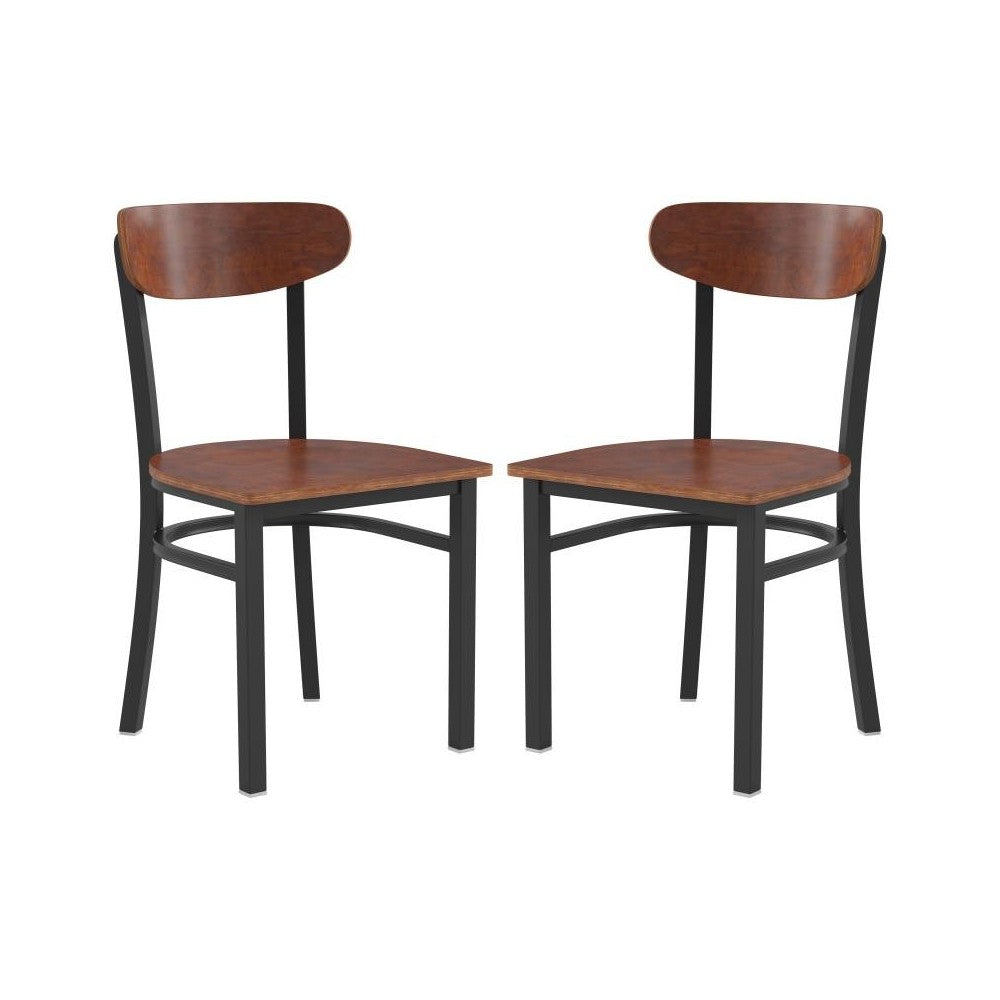 Flash Furniture Wright 2PK Walnut Dining Chair 2-XU-DG6V5B-WAL-GG