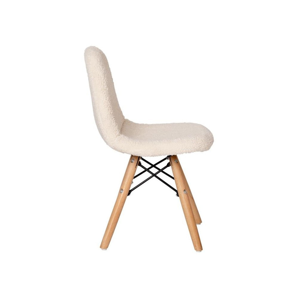 Flash Furniture Zula Off-White Kids Sherpa Chair DL-DA2018-2-W-GG