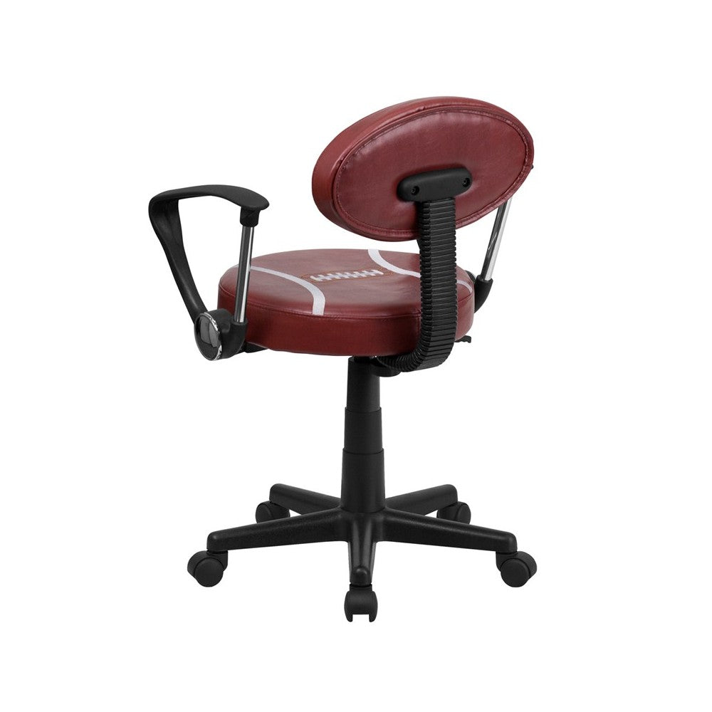 Football Swivel Task Office Chair with Arms