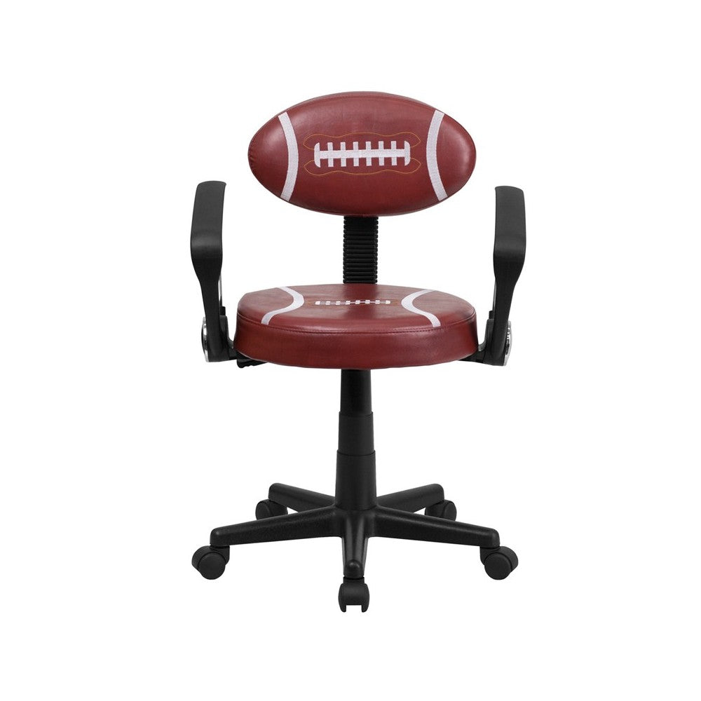 Football Swivel Task Office Chair with Arms