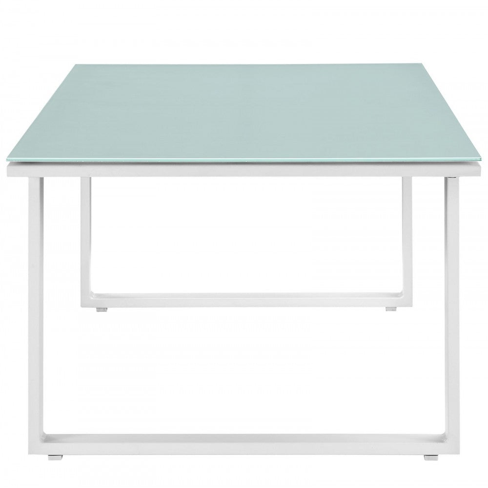 Fortuna Outdoor Patio Coffee Table, White