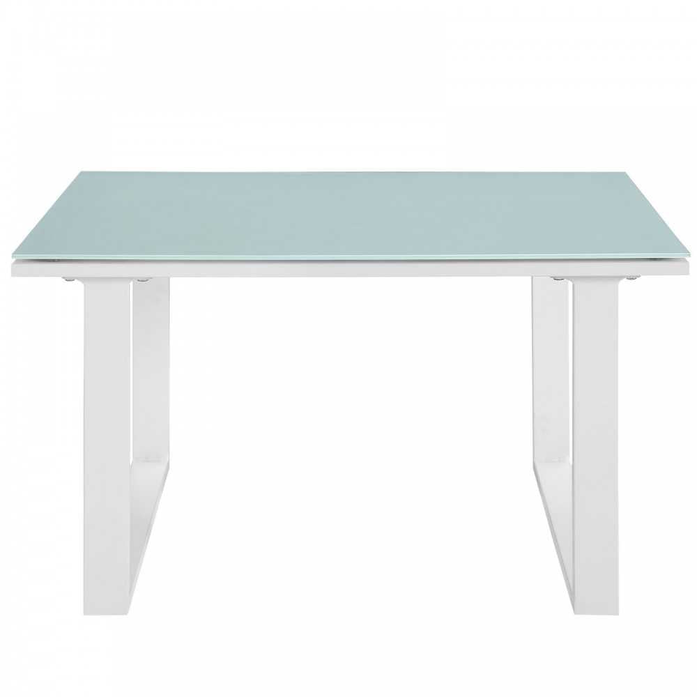 Fortuna Outdoor Patio Side Table, White
