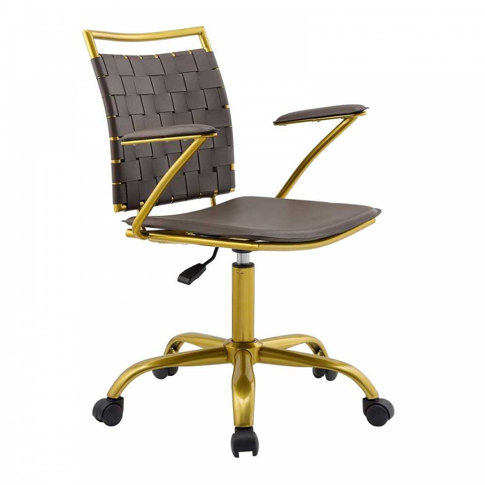 Fuse Faux Leather Office Chair, Brown