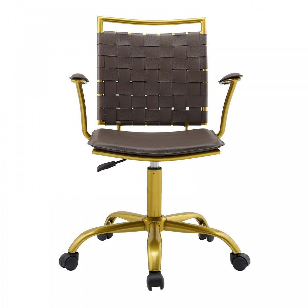 Fuse Faux Leather Office Chair, Brown