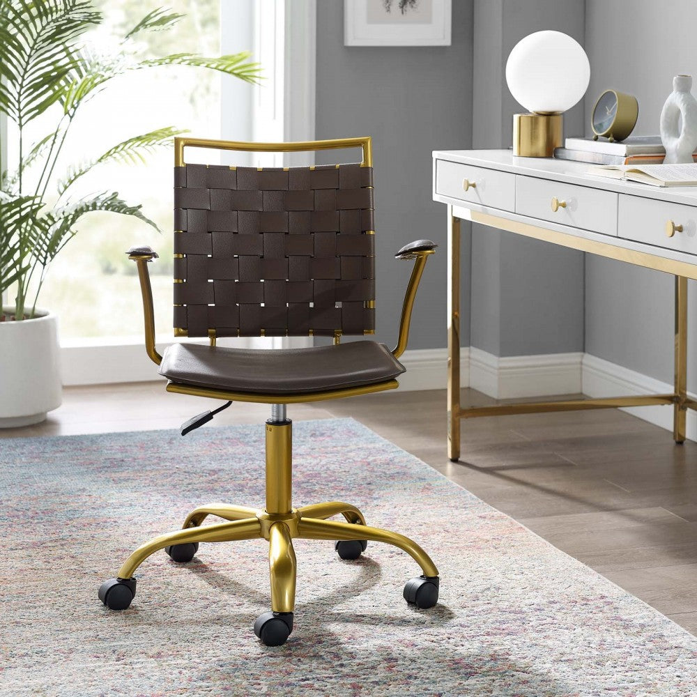 Fuse Faux Leather Office Chair, Brown