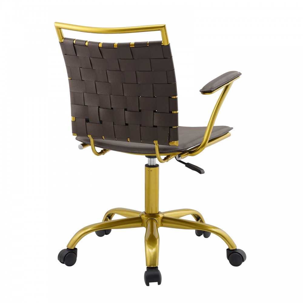 Fuse Faux Leather Office Chair, Brown