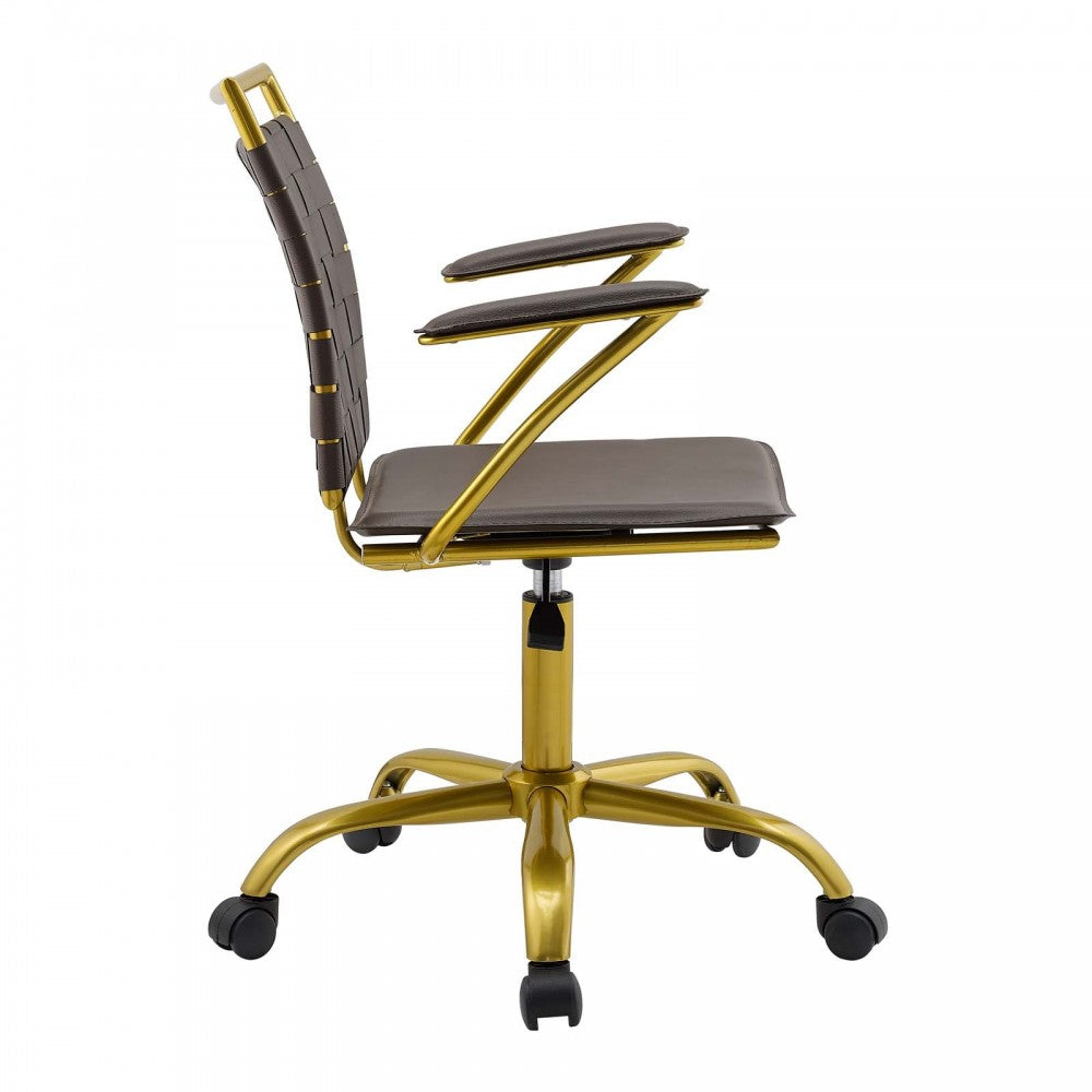 Fuse Faux Leather Office Chair, Brown