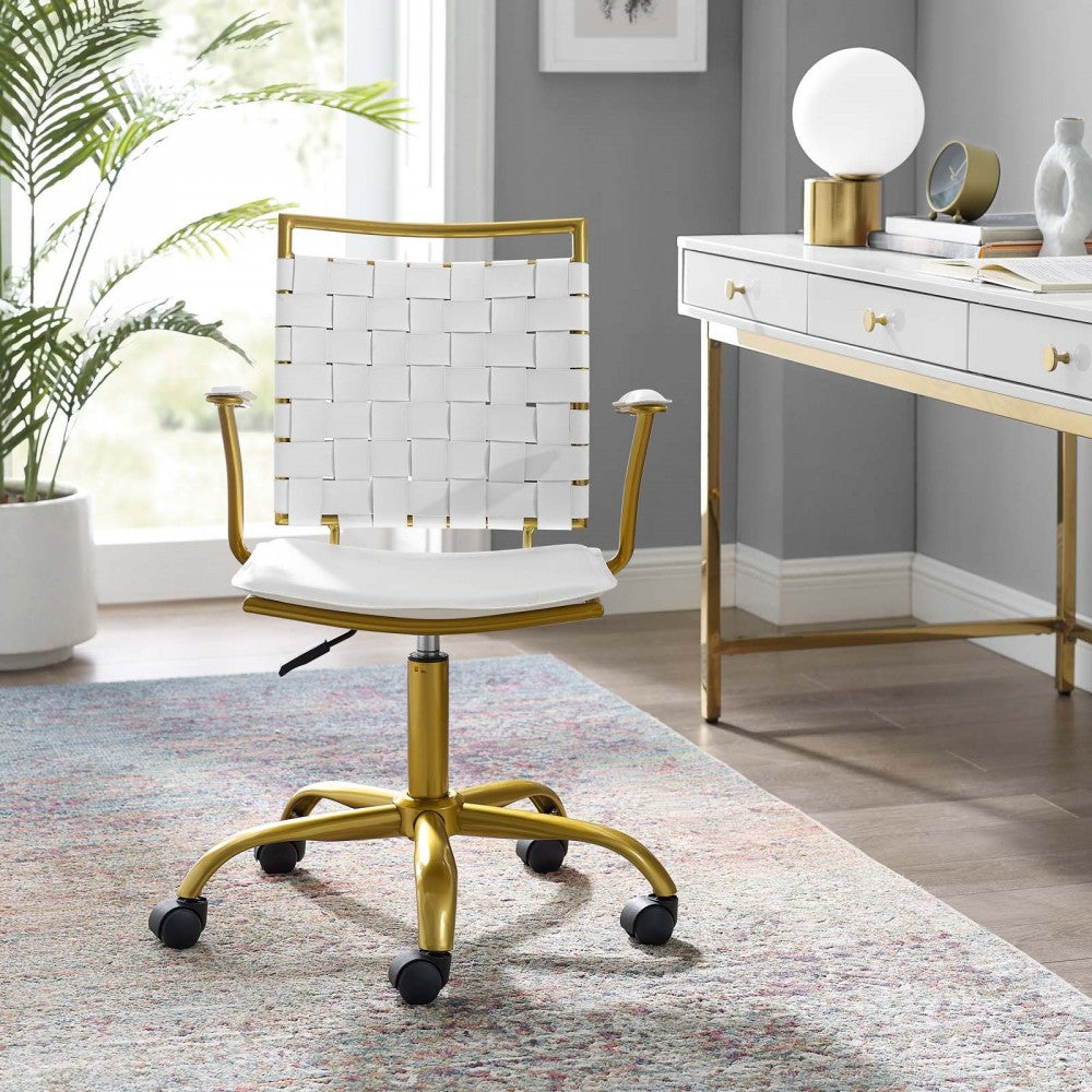 Fuse Faux Leather Office Chair, White