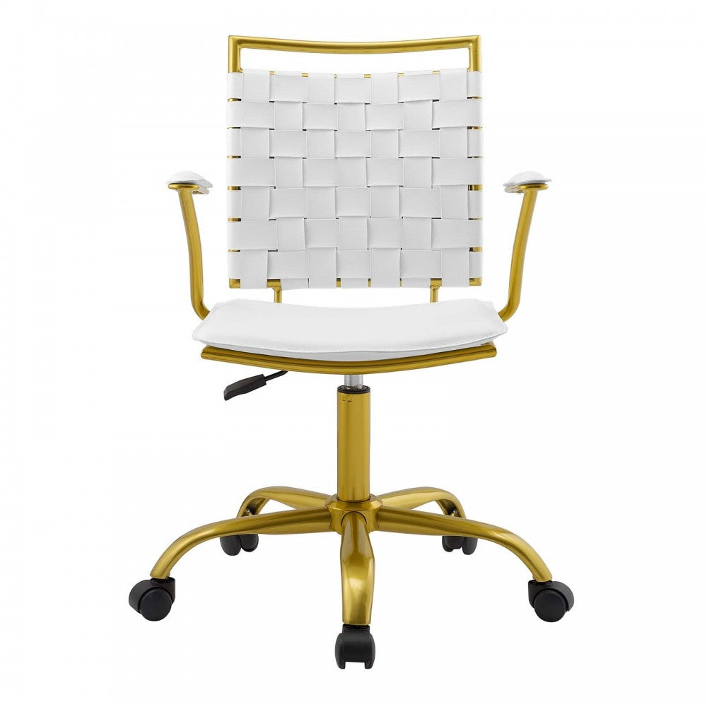 Fuse Faux Leather Office Chair, White