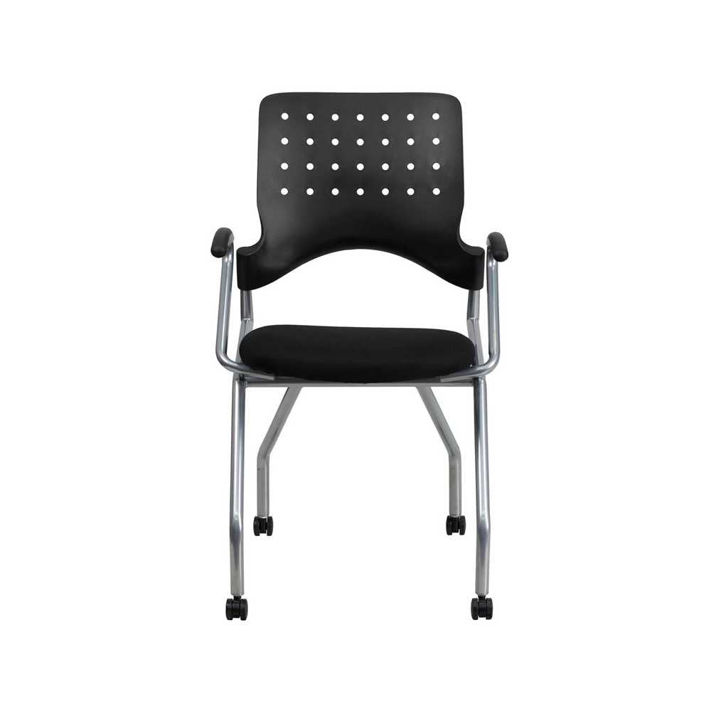 Galaxy Mobile Nesting Chair with Arms and Black Fabric Seat