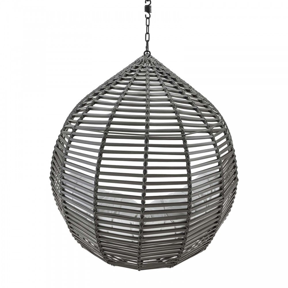 Garner Teardrop Outdoor Patio Swing Chair Without Stand, Gray White