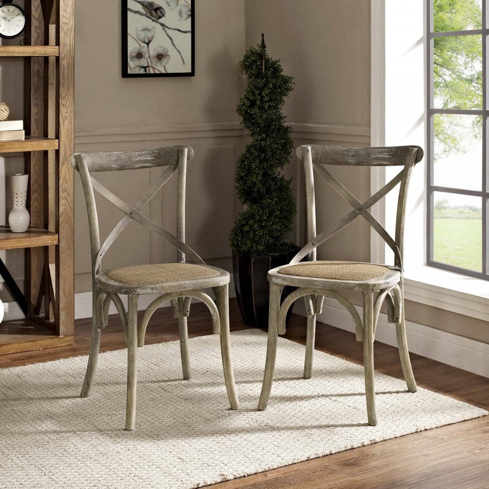 Gear Dining Side Chair Set of 2, Gray