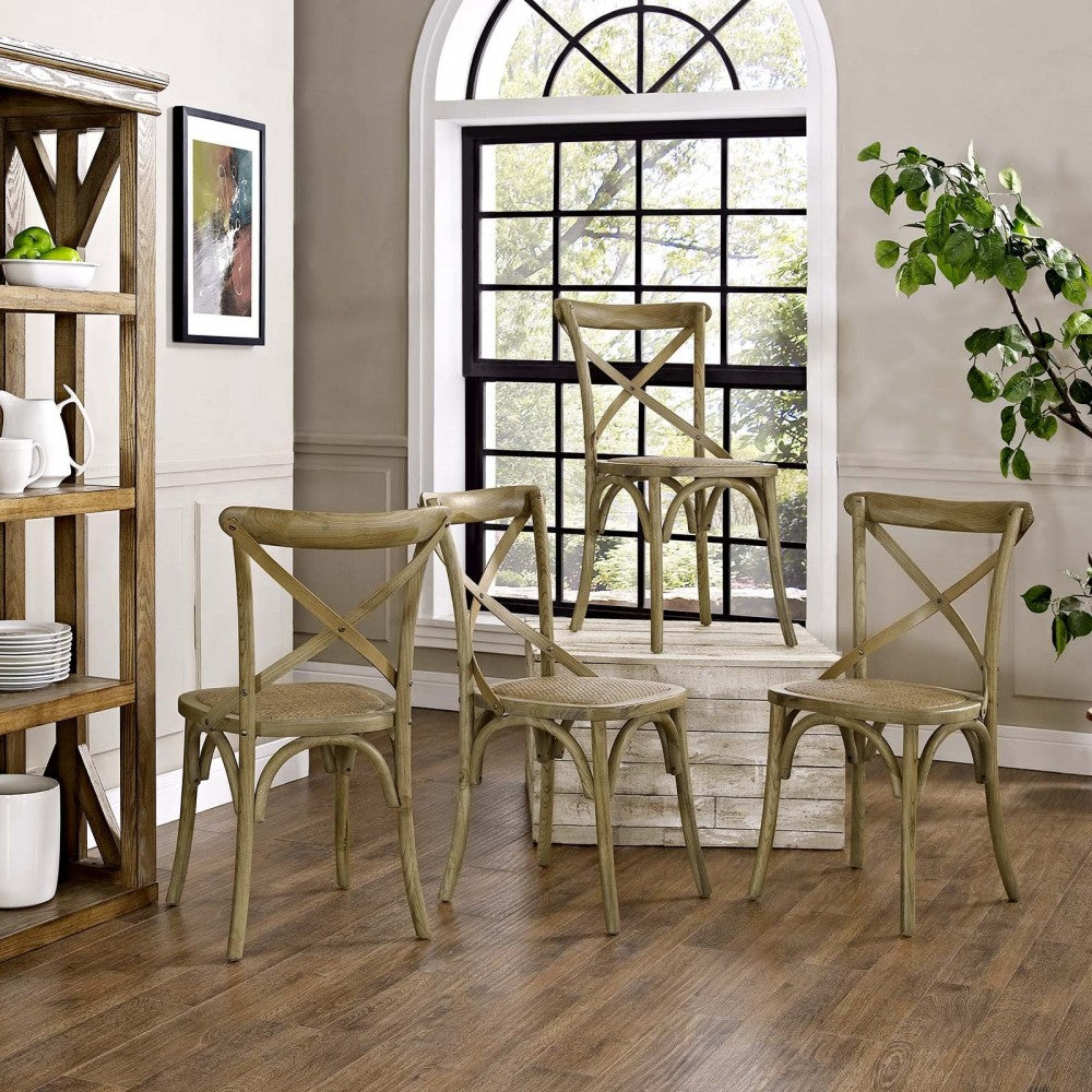 Gear Dining Side Chair Set of 4, Natural