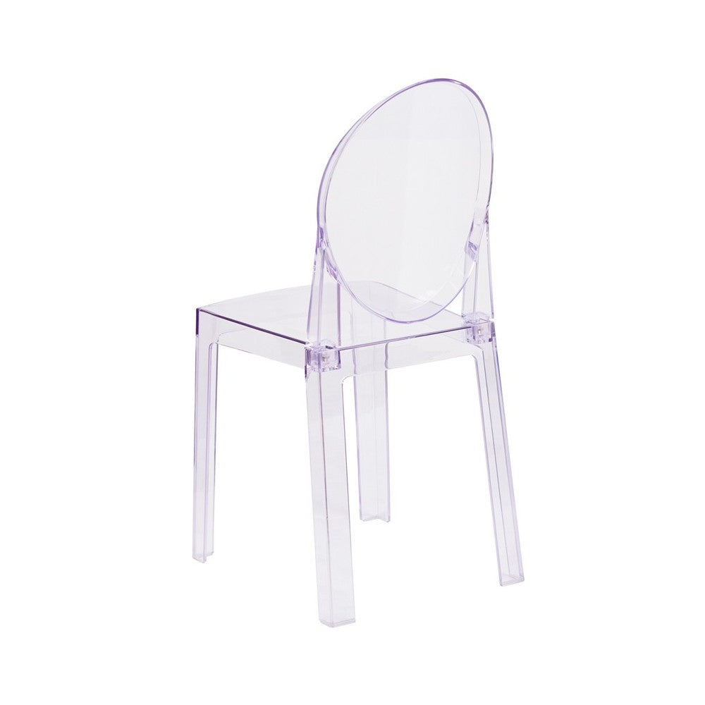 Ghost Chair with Oval Back in Transparent Crystal