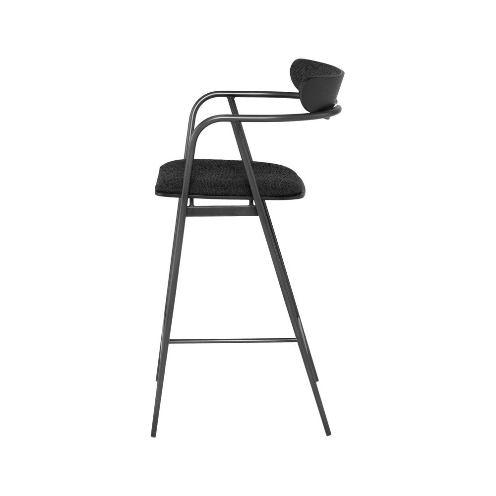 Gianni Activated Charcoal Fabric Counter Stool