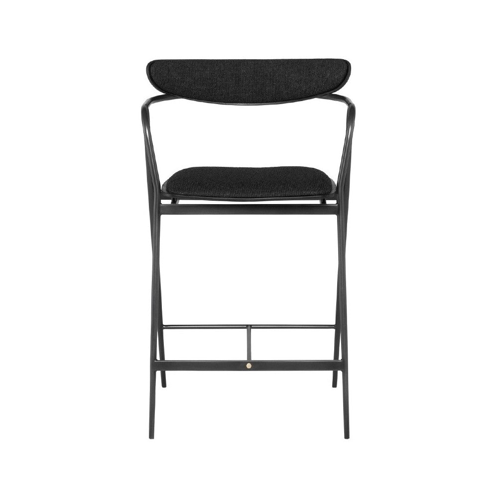 Gianni Activated Charcoal Fabric Counter Stool