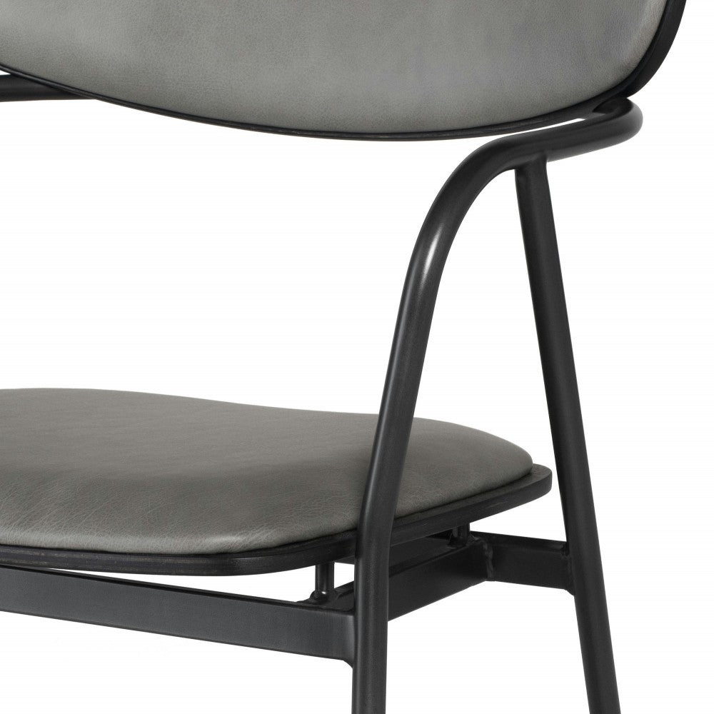 Gianni Dove Leather Counter Stool