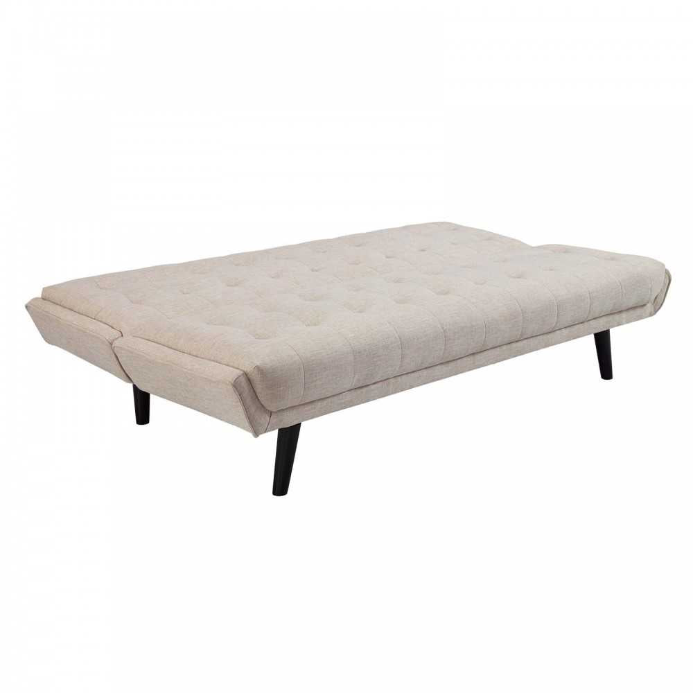 Glance Tufted Convertible Fabric Sofa Bed, White, EEI-3093-BEI