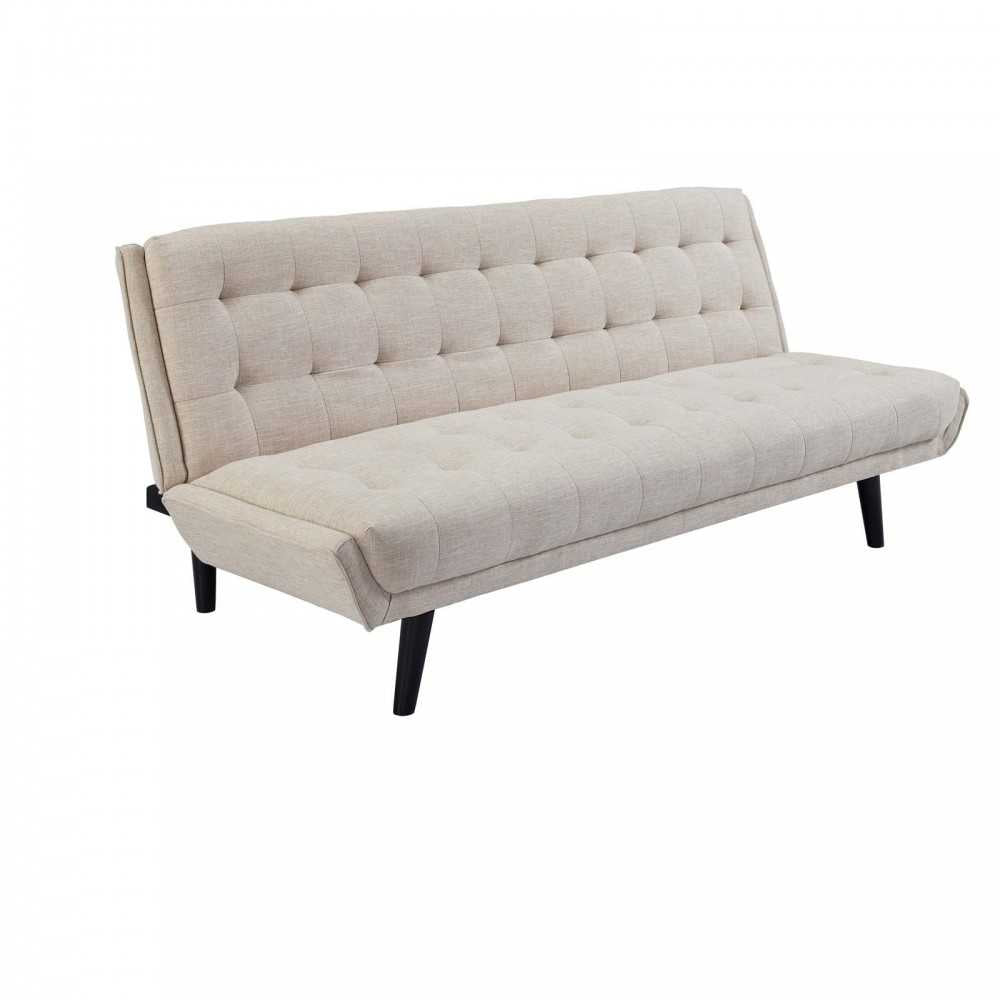 Glance Tufted Convertible Fabric Sofa Bed, White, EEI-3093-BEI