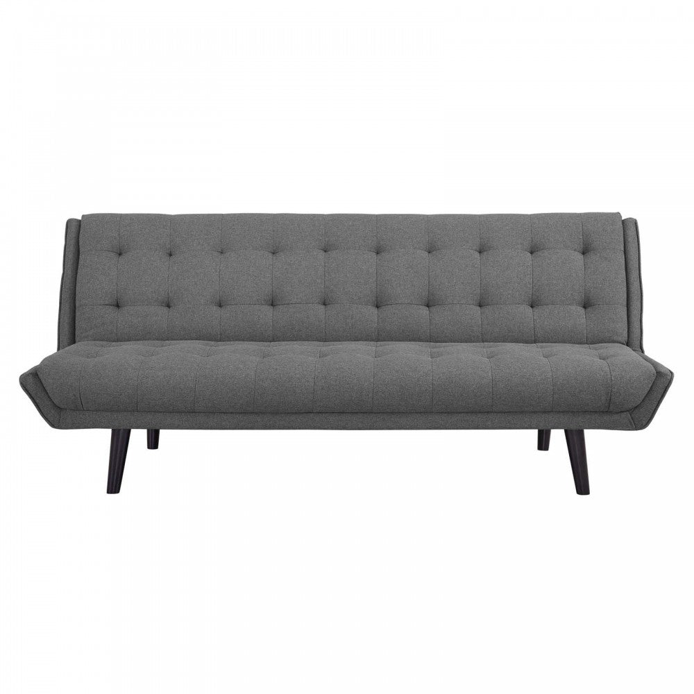 Glance Tufted Convertible Fabric Sofa Bed, White, EEI-3093-GRY