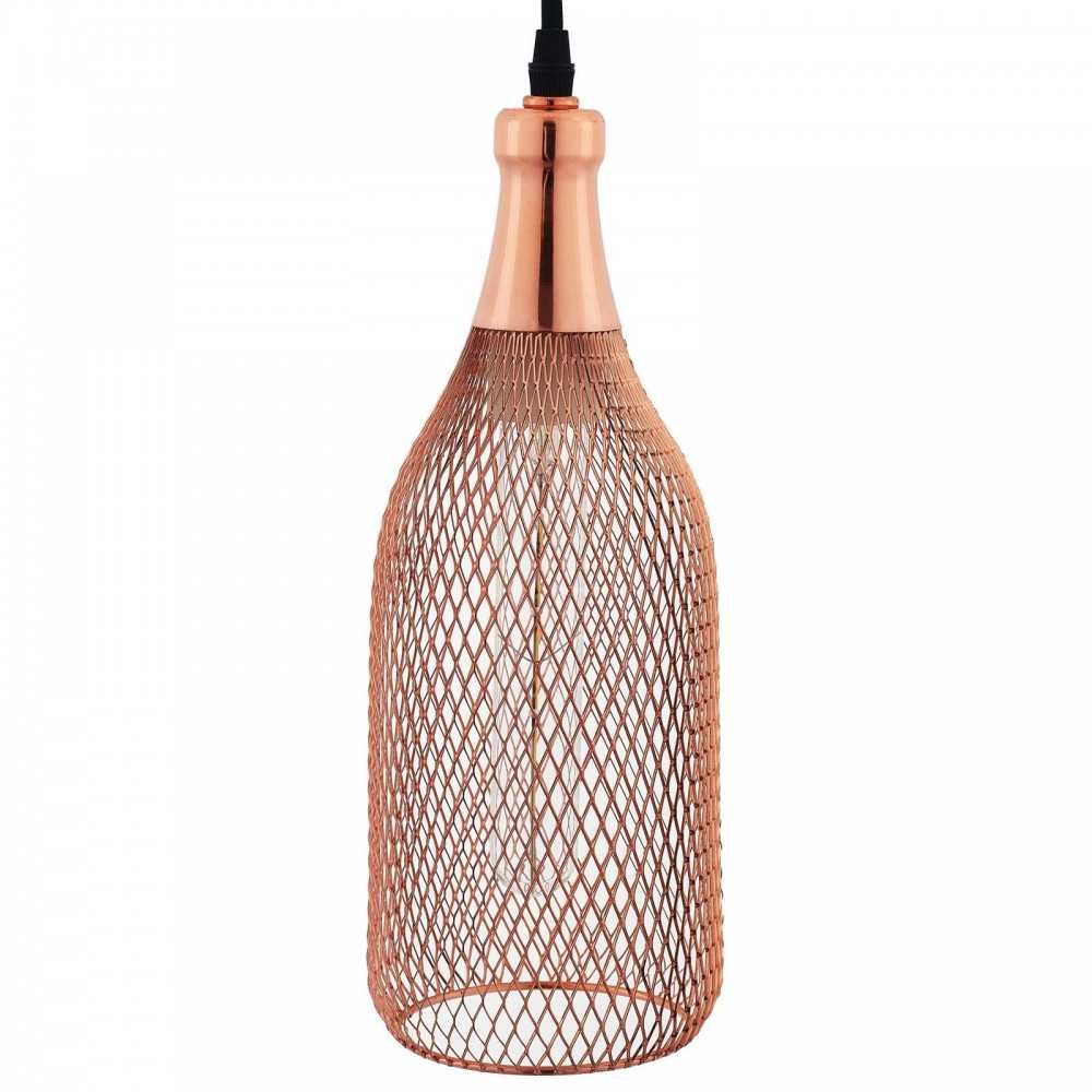 Glimmer Bottle-Shaped Rose Gold Pendant Light