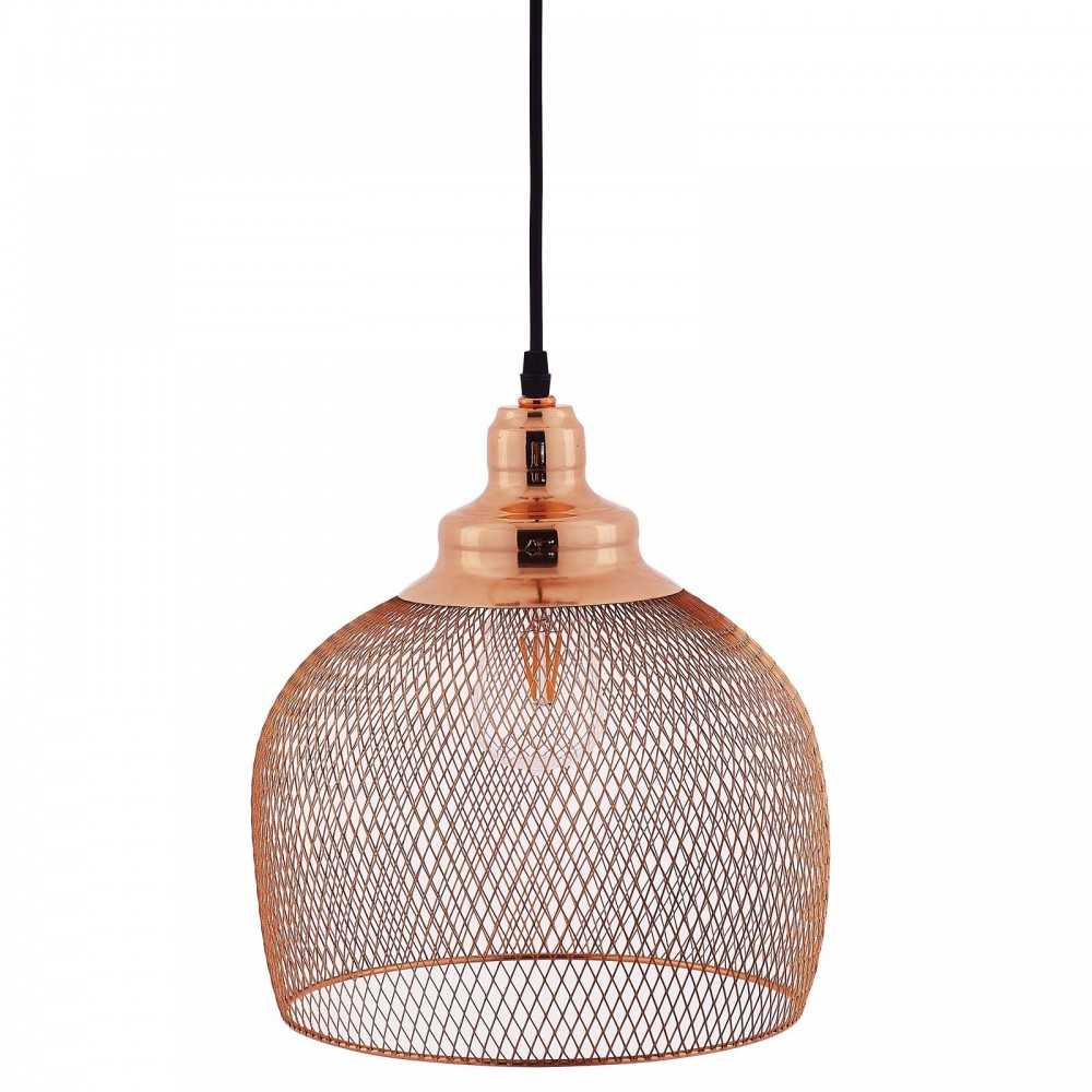 Glimmer Half-Sphere Rose Gold Pendant Light