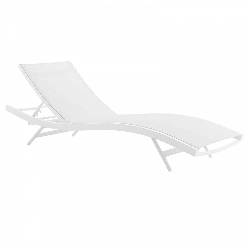 Glimpse Outdoor Patio Mesh Chaise Lounge Set of 4, White White