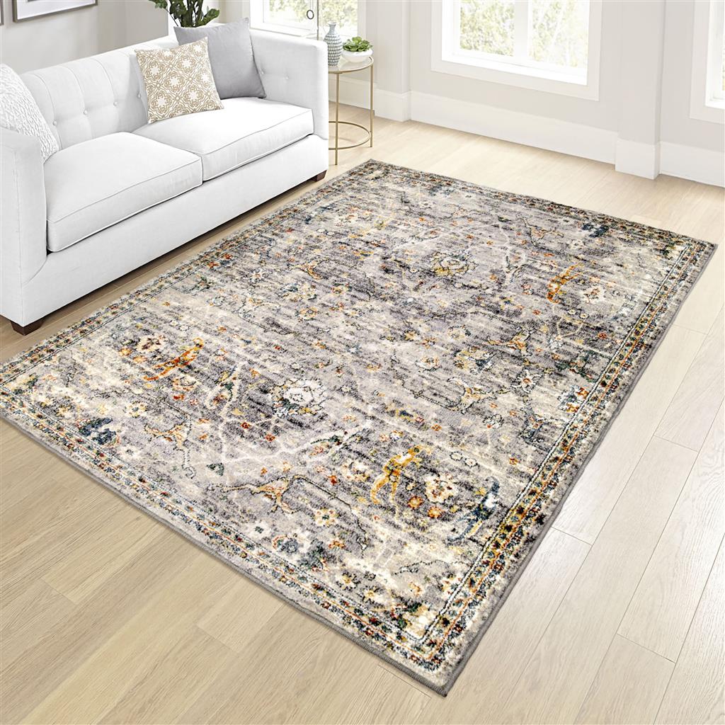 Palmetto Living Ankara Field Distressed Grey (5'3"x7'6")