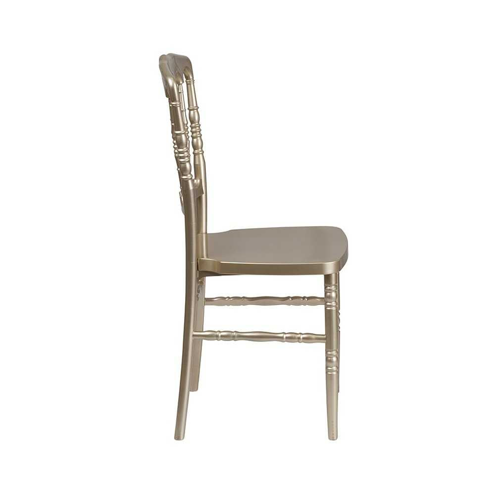 Gold Resin Stacking Napoleon Chair